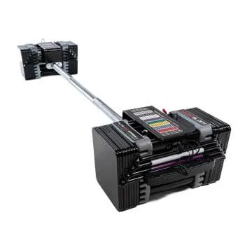 PowerBlock Elite EXP Straight Bar – Compatible Elite EXP Adjustable Dumbbells, Weightlifting, Curling Bar, Weight Bar, Workout Equipment, Strength Training