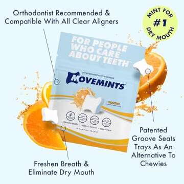Movemints Clear Aligner Mints - Patented Aligner Seating Mints - Edible Alternative to Aligner Chewi...