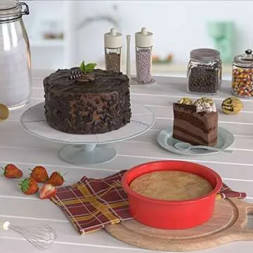 SILIVO 6 inch Cake Pans (4 Pack) - Silicone Smash Cake Pans, Nonstick Round Cake Pans for Layer Cake,Smash Cake and Cheese Cake