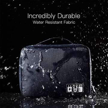 Electronics Organizer Waterproof Carrying Cases - Universal Electronics Accessories Travel Cases for...
