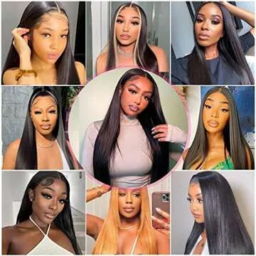 tobasew 13x6 Straight Lace Front Wigs Human Hair 200 Density HD Transparent Lace Frontal Human Hair Wigs for Women Glueless Wigs Human Hair Pre Plucked 28 Inch
