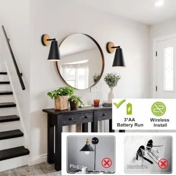 Haultop 120 Hour Battery Operated Wall Sconces with Remote
