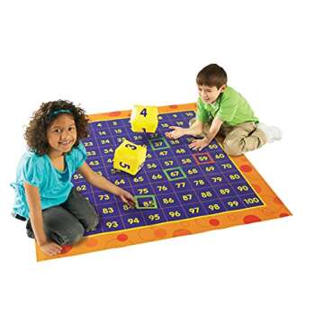 Learning Resources Hundred Activity Mat - 57 Pieces, Ages 5+ Math Learning Games for Kids, Educational and Fun Games for Kids