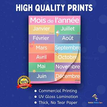 Engaging French Language Learning Posters for Kids