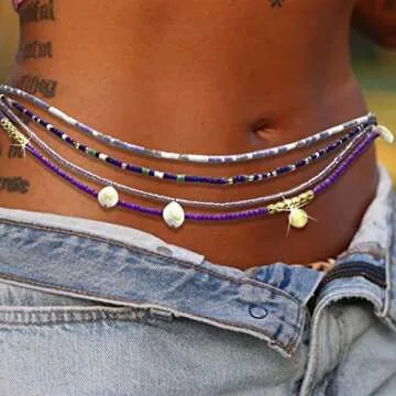 Cosydays Multicolored Waist Beads for Women and Girls