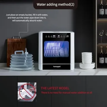 Compact Countertop Dishwasher with 5 Cleaning Modes