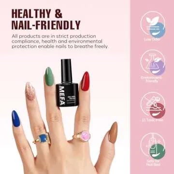 MEFA 56 Pcs Gel Nail Polish Kit with U V Light, 32 Colors All Seasons Soak Off Gel Polish Nail Set with Matte/Glossy Base Top Coat Essential Manicure Tools Nails Art DIY Valentine Gifts for Women
