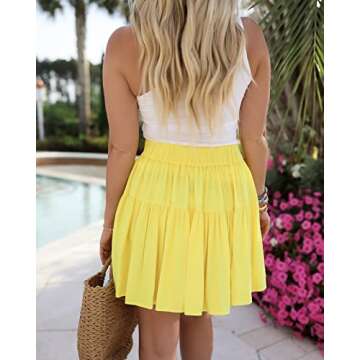 The Drop Women's Lemon Mini Skirt for Summer Fashion