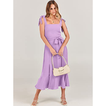 Elegant ANRABESS Square Neck Midi Dress for Any Occasion