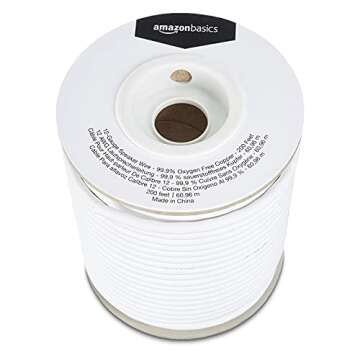 Amazon Basics 12-Gauge Audio Speaker Wire Cable - 200 Feet of High-Quality Copper