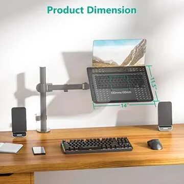 WALI Laptop Holder Tray for 17 inch Laptop & Ergonomic Design