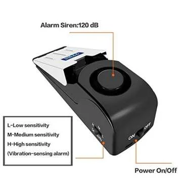 ZZRUI Upgraded Door Stopper Security Alarm for Travel