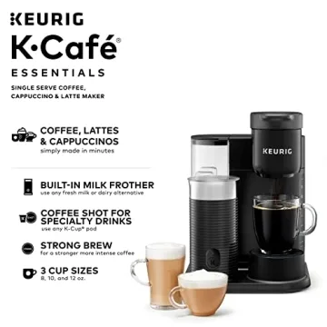 K-Cafe Essentials Single Serve Coffee Maker with Milk Frother