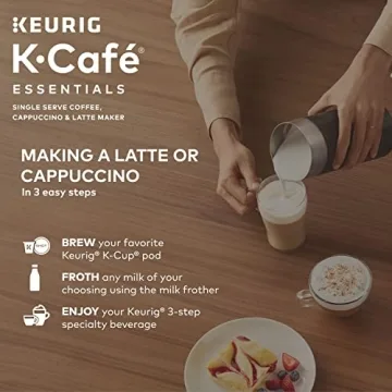 K-Cafe Essentials Single Serve Coffee Maker with Milk Frother