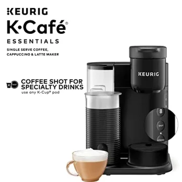 K-Cafe Essentials Single Serve Coffee Maker with Milk Frother