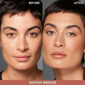 COVER FX Monochromatic Powder Bronzer Duo - Sunkissed Bronze - Soft Matte + Luminous Shimmer Finish ...