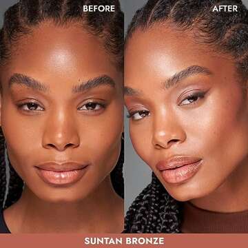 COVER FX Monochromatic Powder Bronzer Duo - Sunkissed Bronze - Soft Matte + Luminous Shimmer Finish - Create Custom, High Impact Bronze Glow