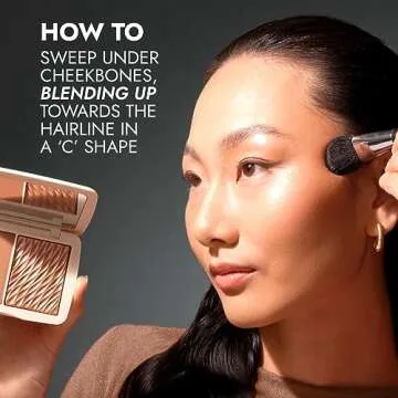 COVER FX Monochromatic Powder Bronzer Duo - Sunkissed Bronze - Soft Matte + Luminous Shimmer Finish - Create Custom, High Impact Bronze Glow