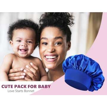 3 PCS Satin Baby Bonnets for Curly Hair,Toddler Bonnet,Baby Silk Bonnet for Sleeping for Girls and Boys