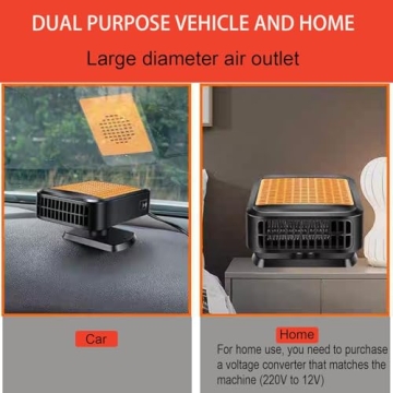 Portable 12V Car Heater for Fast Defrosting and Cooling
