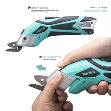 JOAVANI Cordless Electric Scissors for Effortless Crafting