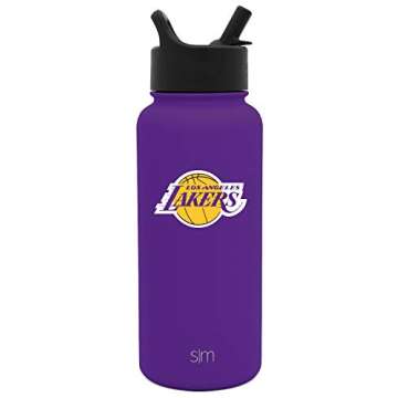 Simple Modern Officially Licensed NBA Los Angeles Lakers Water Bottle with Straw Lid | Vacuum Insula...