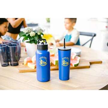 Simple Modern Officially Licensed NBA Los Angeles Lakers Water Bottle with Straw Lid | Vacuum Insulated Stainless Steel 32oz Thermos | Summit Collection | Los Angeles Lakers