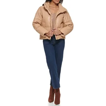 Levi's Vegan Leather Quilted Puffer Jacket for Women