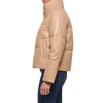 Levi's Vegan Leather Quilted Puffer Jacket for Women