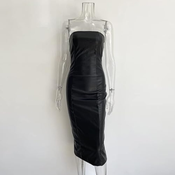 XLLAIS Strapless Midi Dress: Elegant Party Essential