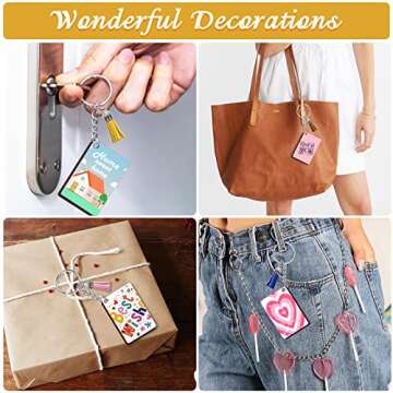 ZOCONE 250 Pcs Double-Sided Sublimation Keychain Set
