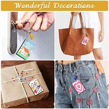 ZOCONE 250 Pcs Double-Sided Sublimation Keychain Set