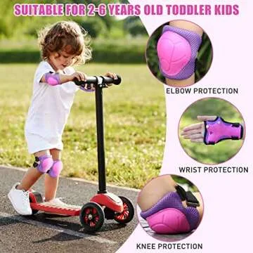 SAMIT Knee Pads Set - 6-in-1 Kids Protective Gear for Skating, Biking & More