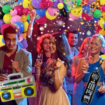 Vibrant 80s 90s Balloon Garland Decoration Kit