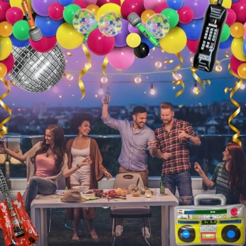 Vibrant 80s 90s Balloon Garland Decoration Kit