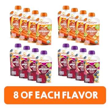 Happy Tot Organics Stage 4 Baby Food Pouches - Love My Veggies, 16 Pack of Organic Fruit & Veggie Pu...