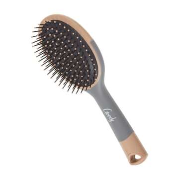 Goody Detangle It Oval Hair Brush, Detangler Brush with Fine Flexible Bristles, Use as a Detangling Brush or Styling Brush, Hair Brush to Tackle Tangles & Knots, All Hair Types, Brown/Grey