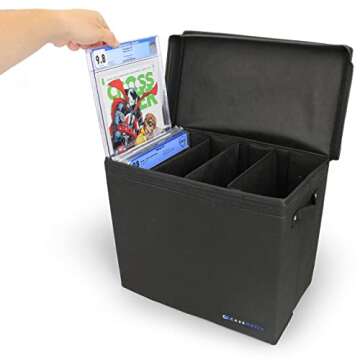 CASEMATIX Graded Comic Book Storage Case Fits up to 28 CGC Graded Comics, Lightweight Comic Book Bin...