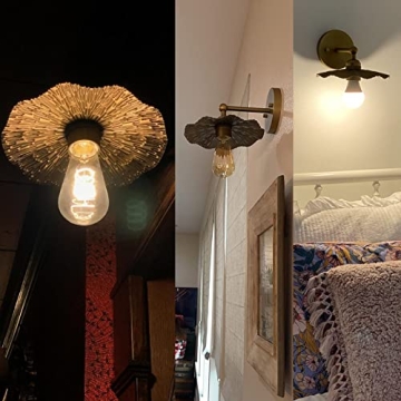 Pathson Vintage Metal Wall Sconce Flower Design - Elegant Lighting