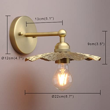 Pathson Vintage Metal Wall Sconce Flower Design - Elegant Lighting