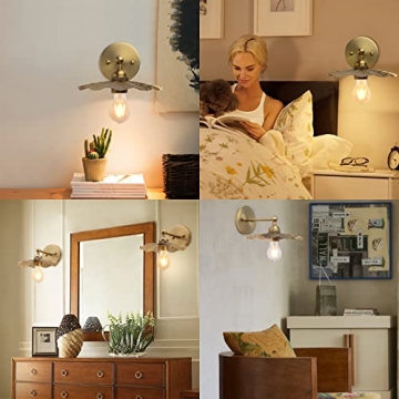 Pathson Vintage Metal Wall Sconce Flower Design - Elegant Lighting