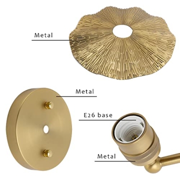 Pathson Vintage Metal Wall Sconce Flower Design - Elegant Lighting