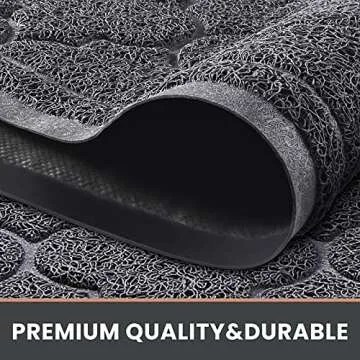 LuxStep Door Mat Large 24x36 Inch Indoor Outdoor Doormat, Non-Slip Low-Profile Design Floor Mat, Durable Trap Dirt and Dust Front Door Welcome Mat for Entryway,Patio,Garage, Grey