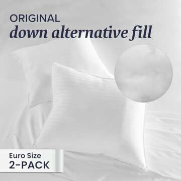 Beckham Hotel Collection Euro Size Throw Pillows for Comfort