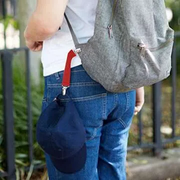 Elastic Scarf and Hat Clips Attacher with Extra Heavy Clips - Beige