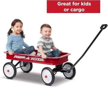 Radio Flyer Kids Red Wagon with 10 Inch Steel Wheels and Timeless Classic Design