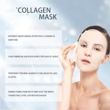 YUCVIAS 8 Packs Bio-Collagen Mask, Bio Collagen Face Mask Overnight, Bio Collagen Face Mask, Bio Collagen Mask, Hydrating Overnight Hydrogel Mask, Pore Minimizing, Elasticity(8pcs)