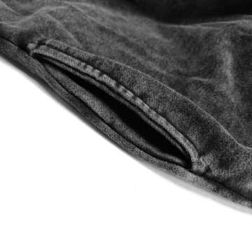 Rapidstreet Men Streetwear Retro Washed Black Hoodie Sweatshirt Big Eyeball Graphic Pullover Oversized (Medium)