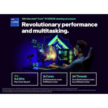Intel Core i9-12900K Gaming Desktop Processor with Integrated Graphics and 16 (8P+8E) Cores up to 5....