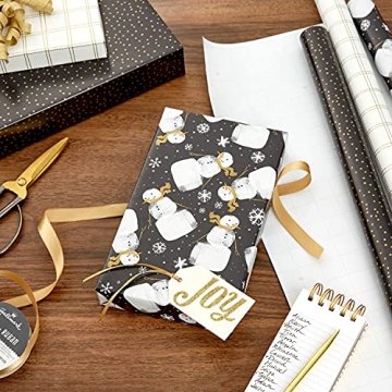 Premium Hallmark Black Christmas Wrapping Paper Set for All Occasions